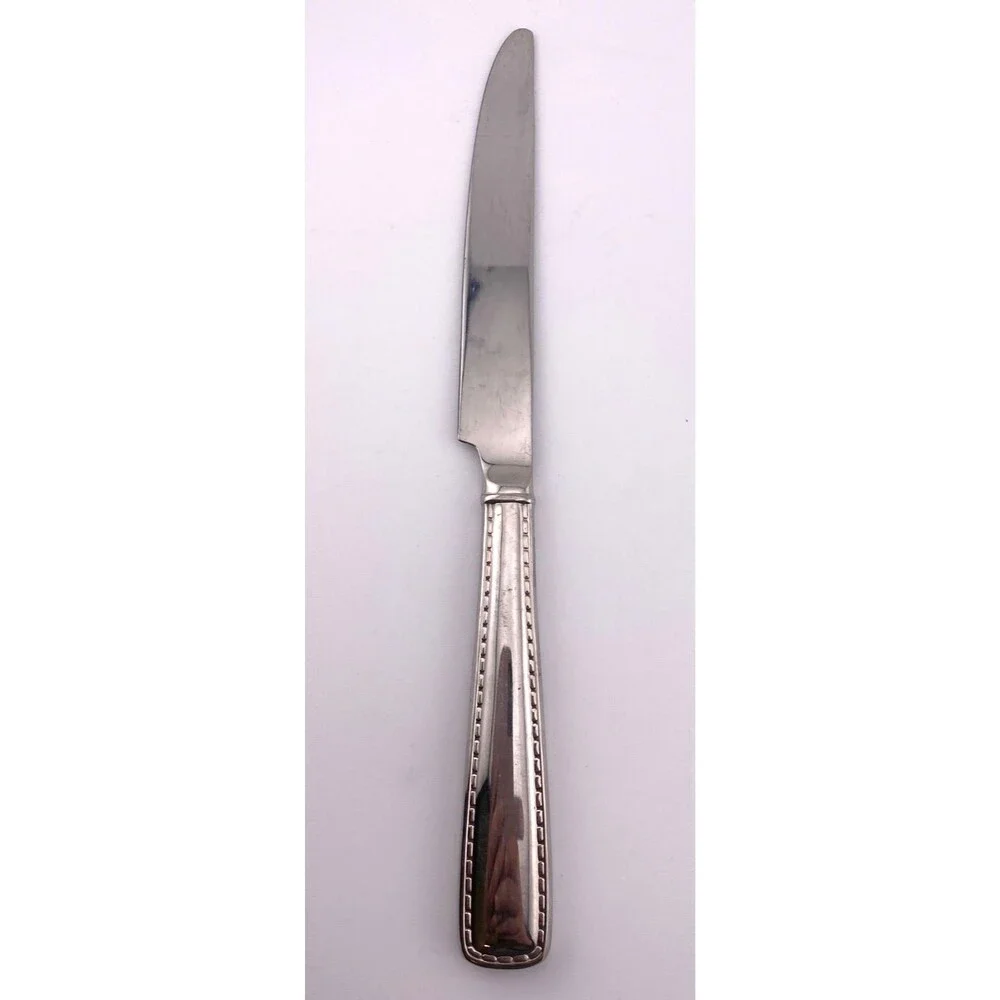 Vtg Ralph Lauren SINCLAIR 1999 Stitched Edge Silverware Flatware Butter Knife